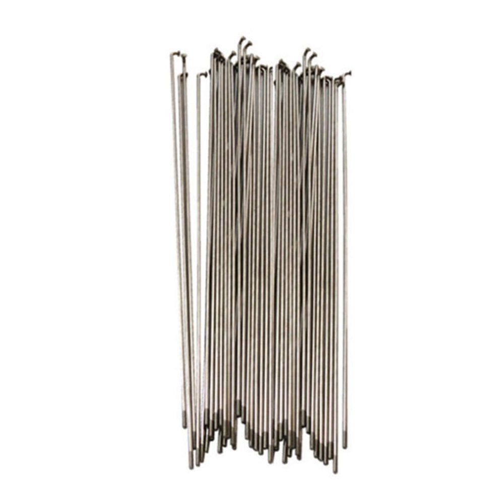 NORAZE Bicycle Stainless Silver Steel Spokes 36pcs Bike Parts 14G J Bend with Nipples (Color : Silver, Size : 180mm)