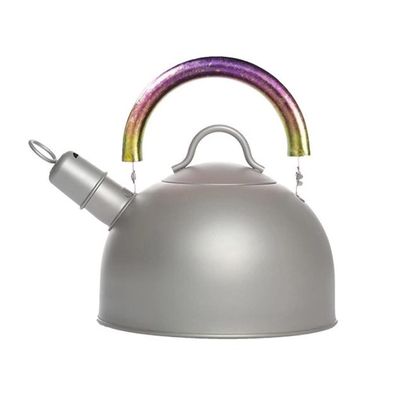 UNbit Kettle for Stove top 2L Titanium Kettle with Folding Handles Ultralight Pot with Warning Buzzer Coffee Tea for Outdoor Camping Backpacking Home Kitchen Supplies Teapots (Color : Purple)