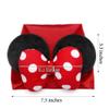 JIAHANG Baby Girl Mouse Ears Headwrap with 3D Polka Dot Bow, Wide Velvet Turban Hairband, Fashion Hair Bow Headband for Toddler, Kids, Party Supplies view 3