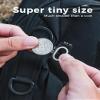 FEGVE Titanium Mini Key Chain Ring with 3 0.86in Titanium Side-Pushing Designed Keychain Rings for Men Women view 2