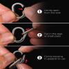 FEGVE Titanium Mini Key Chain Ring with 3 0.86in Titanium Side-Pushing Designed Keychain Rings for Men Women view 3