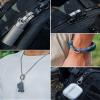 FEGVE Titanium Mini Key Chain Ring with 3 0.86in Titanium Side-Pushing Designed Keychain Rings for Men Women view 4