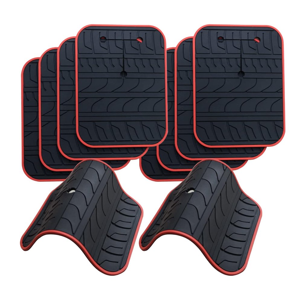 Anti-Scratch Anti-Collision Non-Slip Silicone Pads, Car Scratch Protector for Trunk Bike Rack, Bicycle Car Racks Accessories,Car Paint Protective Pads Car Tire Pattern Non-Slip(Pack of 10)