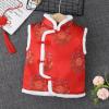 Little Girls Tang Jacket with Bag Chinese New Year Traditional Retro Toddler Infant Girls Fleece Dress Coats Thick Warm view 2