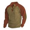 RTRDE Sweatshirts For Men, Athletic Henley Pullovers Casual Long Sleeve Thermal Button Sweatshirt Men Crewneck Sweatshirts Big And Tall Winter Jackets Sudadera Para Sweatshirt (3XL, Brown) view 1