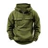 Ctreela Tactical Hoodie Coats for Men's Outdoor Windproof Hoodie Military Jacket Coat Sports Work 1/4 Zip Hooded Sweatshirts view 1