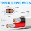 NAOEVO 10 Gauge Marine Wire Duplex, 10 AWG Stranded PVC Marine Electrical Wire, Waterproof/Corrosion Resistant/Tinned Copper Electrical Cable for Boat/Automotive/RV/Solar (30FT) view 2