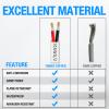 NAOEVO 10 Gauge Marine Wire Duplex, 10 AWG Stranded PVC Marine Electrical Wire, Waterproof/Corrosion Resistant/Tinned Copper Electrical Cable for Boat/Automotive/RV/Solar (30FT) view 4