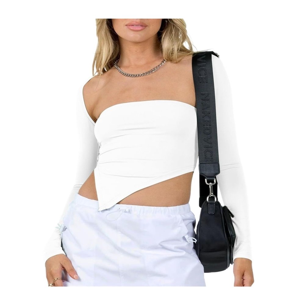 FaribO Sexy Low-Cut Hollow Casual Fashion Suit Women'S Autumn And Winter Shawl Long-Sleeved T-Shirt Chest Vest Two-Piece Set