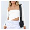 FaribO Sexy Low-Cut Hollow Casual Fashion Suit Women'S Autumn And Winter Shawl Long-Sleeved T-Shirt Chest Vest Two-Piece Set view 4