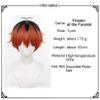 XiongXiongLe Short Red Orange Mixed Black Cosplay Wig Women Costumes Hair Replacement Wigs for Adult Cos Role Playing Daily Party Halloween Christmas Comic view 2