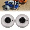 MhdunueSK Beach Inflatable Wheels,Beach Replacement Balloon Wheels Tires 2 Pack,Silver Gray Cart Tires for Kayak Canoe Boat,88.18Lbs Single Maximum Load Capacity,for Beach Trips Camping Fishing view 4