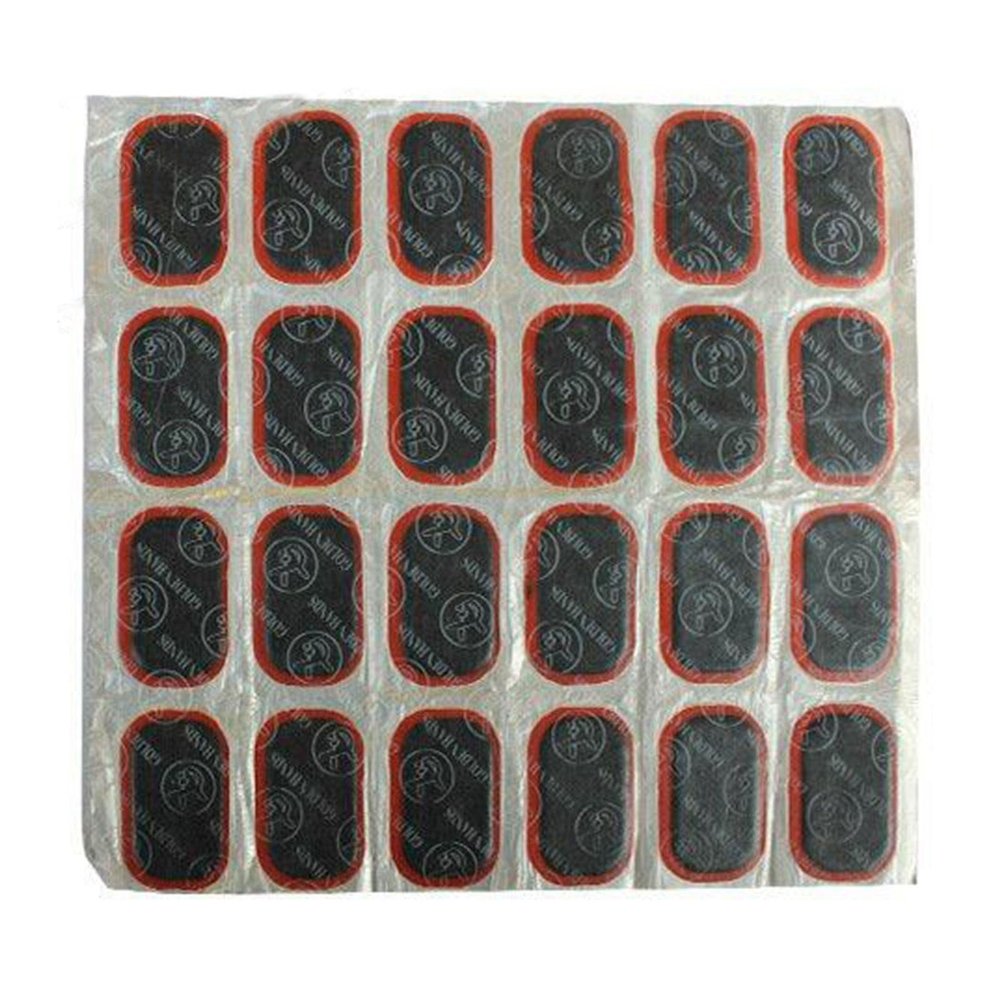 ErdBar Bike tire Patch kit Bicycle Tire Puncture Repair Kit Tube Rubber Patch Kitfor Bikes and Other Inflatables (Color : Black, Size : 3.4 * 2.55cm/48pcs)