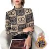 Freaswind Dralon Turtleneck Tops for Women Autumn Winter Thickened Thermal Underwear Inner Warm Printed Long-Sleeved Shirt (US, Alpha, Medium, Regular, Regular, Good) view 1