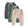 Doisbetthsay Toddler Baby Boys Pants 3 Pack Solid Color Fall Spring Sweatpants Baby Jogger Pants Khaki Brown Grey (3 Pack E, 0-6 Months) view 1