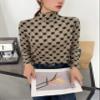Freaswind Dralon Turtleneck Tops for Women Autumn Winter Thickened Thermal Underwear Inner Warm Printed Long-Sleeved Shirt (US, Alpha, Large, Regular, Regular, Plum Bossom) view 2