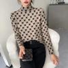 Freaswind Dralon Turtleneck Tops for Women Autumn Winter Thickened Thermal Underwear Inner Warm Printed Long-Sleeved Shirt (US, Alpha, Large, Regular, Regular, Plum Bossom) view 4