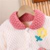 1-5 Years Girls 2PCS Winter Outfits Toddler Velvet Flower Print Jacket Coat and Fleece Pants Loungewear Clothes Set QW520 view 4