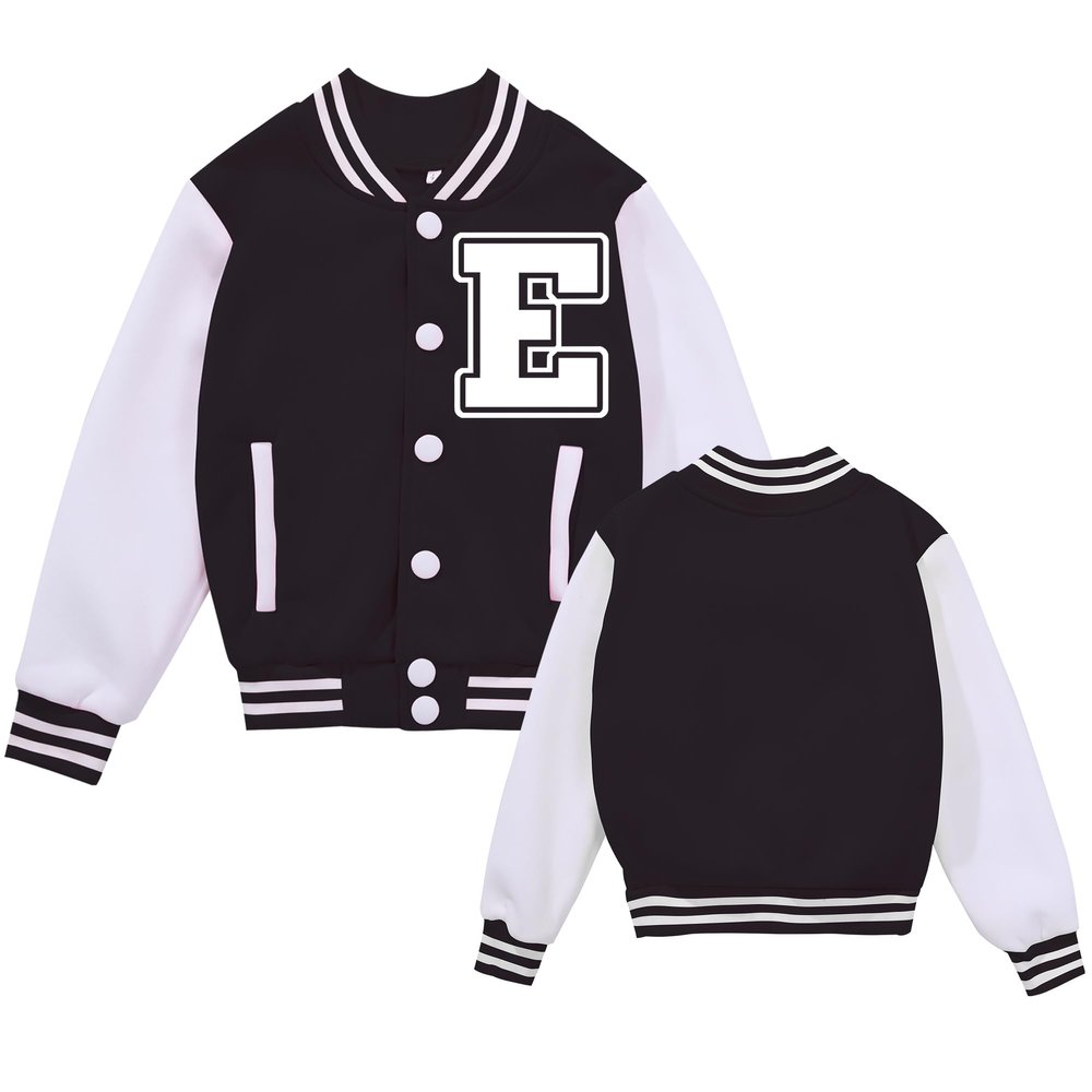 NICNZQI Kids Varsity Jacket Girls Baseball Jacket Boys Bomber Outwear with Pocket Coat