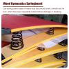 FUYAO Hardwood Gymnastics Spring Board with Crash Mats, Pro Curved Spring Board Durable Arts Springboard for Sports Club, Martial Arts, Adult/Teen/Child view 4