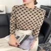 Freaswind Dralon Crew Neck Tops for Women Autumn Winter Thickened Thermal Underwear Inner Warm Printed Long-Sleeved Shirt (US, Alpha, Medium, Regular, Regular, Plum Bossom) view 2