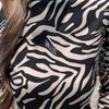 Freaswind Dralon Crew Neck Tops for Women Autumn Winter Thickened Thermal Underwear Inner Warm Printed Long-Sleeved Shirt (US, Alpha, X-Large, Regular, Regular, Zebra Print) view 4