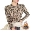 Freaswind Dralon Crew Neck Tops for Women Autumn Winter Thickened Thermal Underwear Inner Warm Printed Long-Sleeved Shirt (US, Alpha, Small, Regular, Regular, Letter) view 1