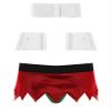 FEESHOW Mens Sexy Christmas Santa Costume Tuxedo Bow Tie with Boxer Briefs Role Play Outfits I01Red Small view 2