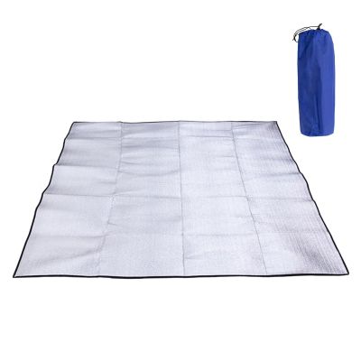 Tent Blanket,YIWENG Ultralight Waterproof Camping Mat Picnic Blanket Beach Mattress Sleeping Pad Aluminum Foil EVA Foam Mat Tent Sleeping Mattress, 1M