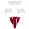 FEESHOW Mens Sexy Christmas Santa Costume Tuxedo Bow Tie with Boxer Briefs Role Play Outfits K01Red XX-Large view 2