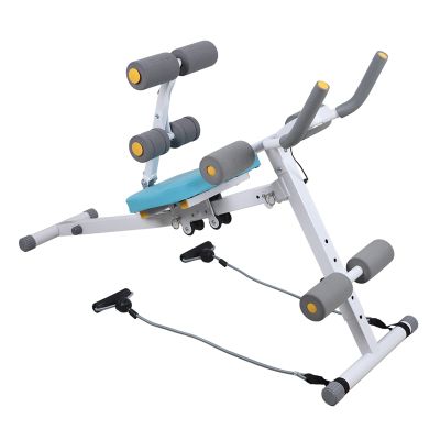 TFCFL Core Ab Trainer Bench Abdominal Stomach Exerciser Workout Gym Fitness Machine Ab Machine Abdominal Cruncher Core Workout Sit Up Bench Side Shaper LED Foldable Exercise Roller Wheels