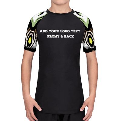 DEHAHA Make Your Own Boys Girls UV Sun Protection Lightweight Short Sleeve Top Shirts Skins Tee, XX-Large(10 Years)