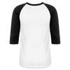 Spreadshirt Custom Baseball Shirt Add Your Own Text or Image Personalized Unisex Baseball T-Shirt, L, White/Black view 3