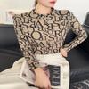 Freaswind Dralon Crew Neck Tops for Women Autumn Winter Thickened Thermal Underwear Inner Warm Printed Long-Sleeved Shirt (US, Alpha, Medium, Regular, Regular, Letter) view 2