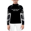 DEHAHA Boys Girls Custom Logo Text Rash Guards Shirts for Jiu Jitsu Wrestling Competition, X-Large(9 Years) view 1