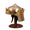 Handmade 18 Gauge Steel Medieval Knight Kings Richard Helmet with Brass Crown Home Decor Office Decor Personalized Gift for Him view 1