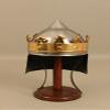 Handmade 18 Gauge Steel Medieval Knight Kings Richard Helmet with Brass Crown Home Decor Office Decor Personalized Gift for Him view 2