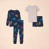 Amazon Essentials Unisex Toddlers' Snug-Fit Cotton Pajama Sleepwear Sets, Batman Logo - Kids, 2T view 2