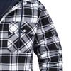 SWJGLITTR Men's Plaid Hooded Jacket Winter Warm Quilted Lined Button Outwear Casual Thick Fleece Coat With Detachable Hood (4X-Large,Black) view 3