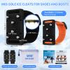 Sfee Ice Cleats Crampons, Easily Rotate Ice Grippers Ice Cleats for Shoes and Boots with Tungsten Studs Shoe Spikes Traction Cleats for Snow and Ice with Adjustable Straps for Frequent Indoor/Outdoor view 2
