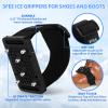 Sfee Ice Cleats Crampons, Easily Rotate Ice Grippers Ice Cleats for Shoes and Boots with Tungsten Studs Shoe Spikes Traction Cleats for Snow and Ice with Adjustable Straps for Frequent Indoor/Outdoor view 3
