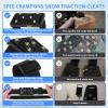 Sfee Ice Cleats Crampons, Easily Rotate Ice Grippers Ice Cleats for Shoes and Boots with Tungsten Studs Shoe Spikes Traction Cleats for Snow and Ice with Adjustable Straps for Frequent Indoor/Outdoor view 4