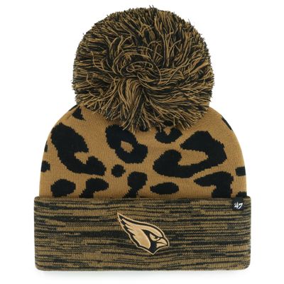 47 Women's Brown Arizona Cardinals Rosette Cuffed Knit Hat with Pom