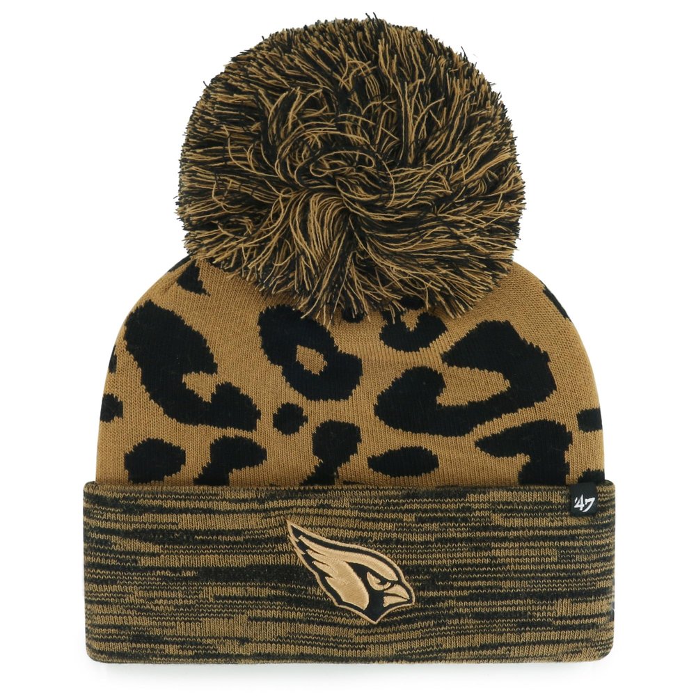 47 Women's Brown Arizona Cardinals Rosette Cuffed Knit Hat with Pom