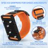 Sfee Ice Cleats Crampons, Easily Rotate Ice Grippers Ice Cleats for Shoes and Boots with Tungsten Studs Shoe Spikes Traction Cleats for Snow and Ice with Adjustable Straps for Frequent Indoor/Outdoor view 3