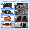 Sfee Ice Cleats Crampons, Easily Rotate Ice Grippers Ice Cleats for Shoes and Boots with Tungsten Studs Shoe Spikes Traction Cleats for Snow and Ice with Adjustable Straps for Frequent Indoor/Outdoor view 4