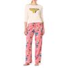 Amazon Essentials Women's Lightweight Flannel Pant and Long-Sleeve T-Shirt Sleep Set, Wonder Woman Poses - Womens, Large view 1
