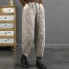 HGps8w Women's Padded Quilted Down Pants, High Waisted Winter Warm Windproof Casual Ski Snow Pants with Pockets view 2
