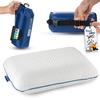 Marcolumb Travel & Camping Comfortable Memory Foam Pillow Easy to Carry Portable Bag Temperature Regulating Pillow Case - Perfect for Travelling (White) view 1