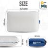 Marcolumb Travel & Camping Comfortable Memory Foam Pillow Easy to Carry Portable Bag Temperature Regulating Pillow Case - Perfect for Travelling (White) view 4